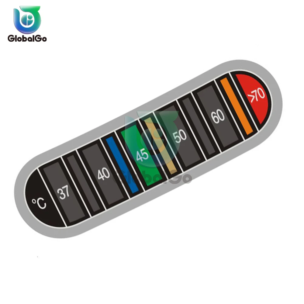Dụng cụ kiểm tra nhiệt độ chất lỏng bình nước 0-70 ℃ Nhiệt kế thực phẩm cà phê nước sữa miếng dán đổi màu cho nhà bếp trong nhà