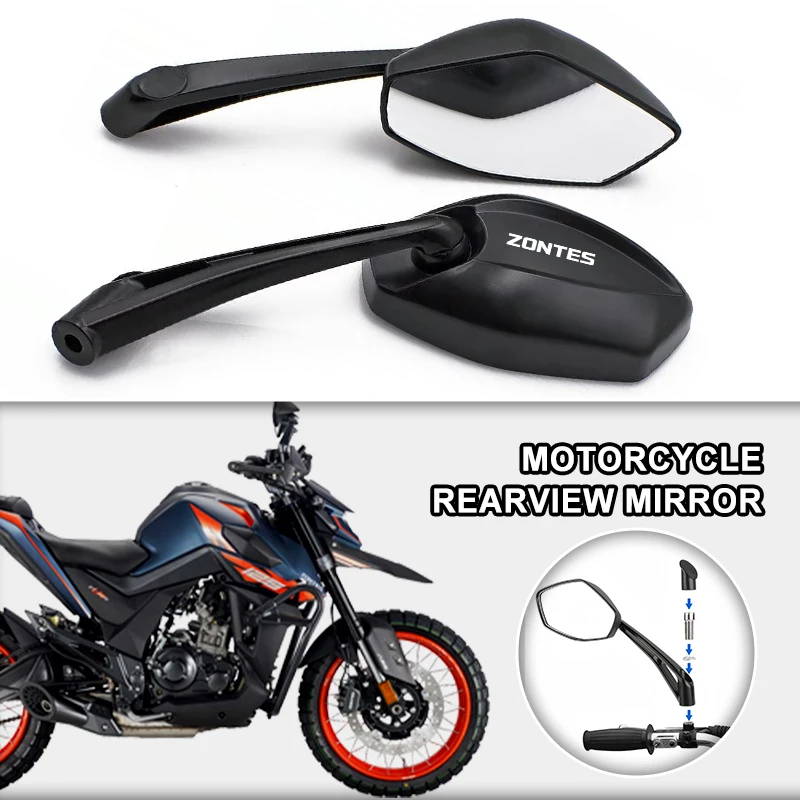 Modified Original Rearview Mirror Reflective Mirror Reversing Mirror Kit For ZONTES RX4 RX5 Z400 RC401 RC300 Z300 S350 350X 350D