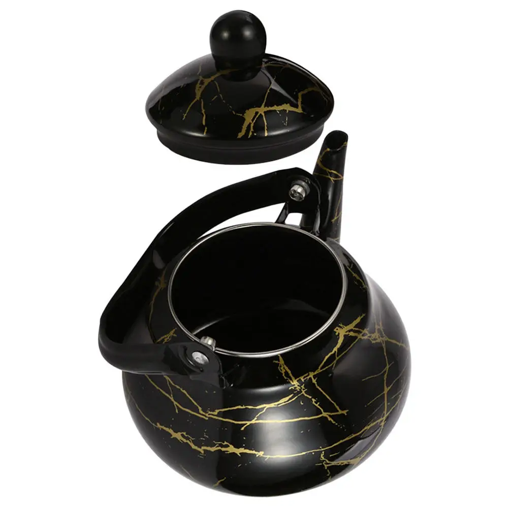 Stovetop Enamel Tea Kettle Stainless Steel Heat Conductive Water Kettle for Home Office Hotel Daily Use Vintage Style
