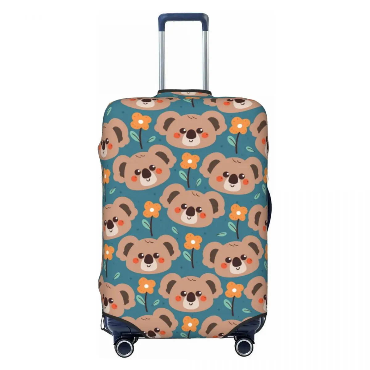 

Забавный мультяшный коала с цветочным принтом, защитный чехол для багажа, эластичный милый медведь, чехлы для дорожных чемоданов с животными
