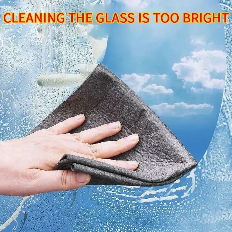 Thickened Cleaning Cloth, Reusable Microfiber Rag, No Trace, No Watermark, Quickly Clean Towels, Scouring Pad, 5Pcs Set