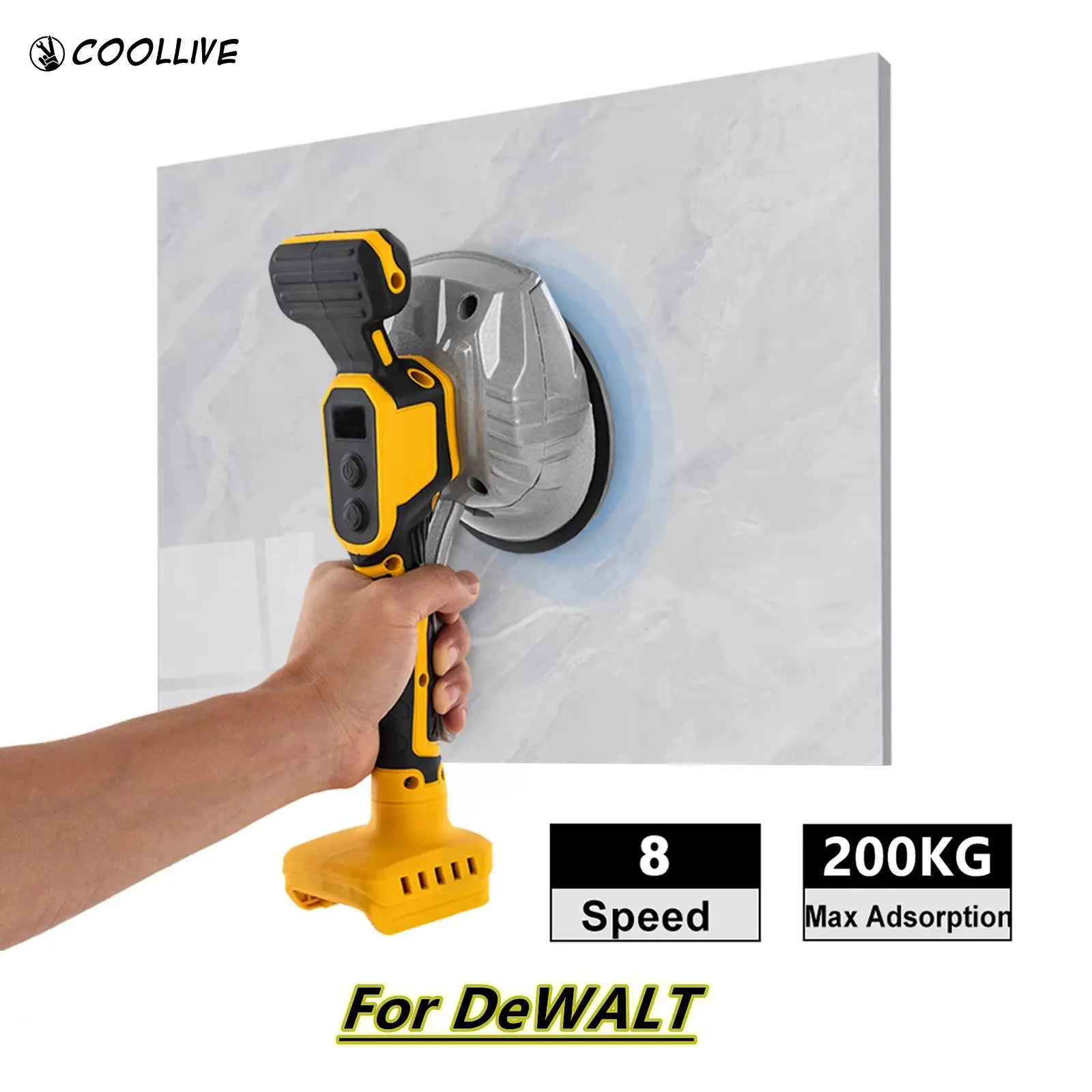 

Tile Tiling Machine 8 Gears Adjustable High Loading Capacity Wall Floor Tile Laying Vibrating Tool For DeWALT 20V 18V Battery