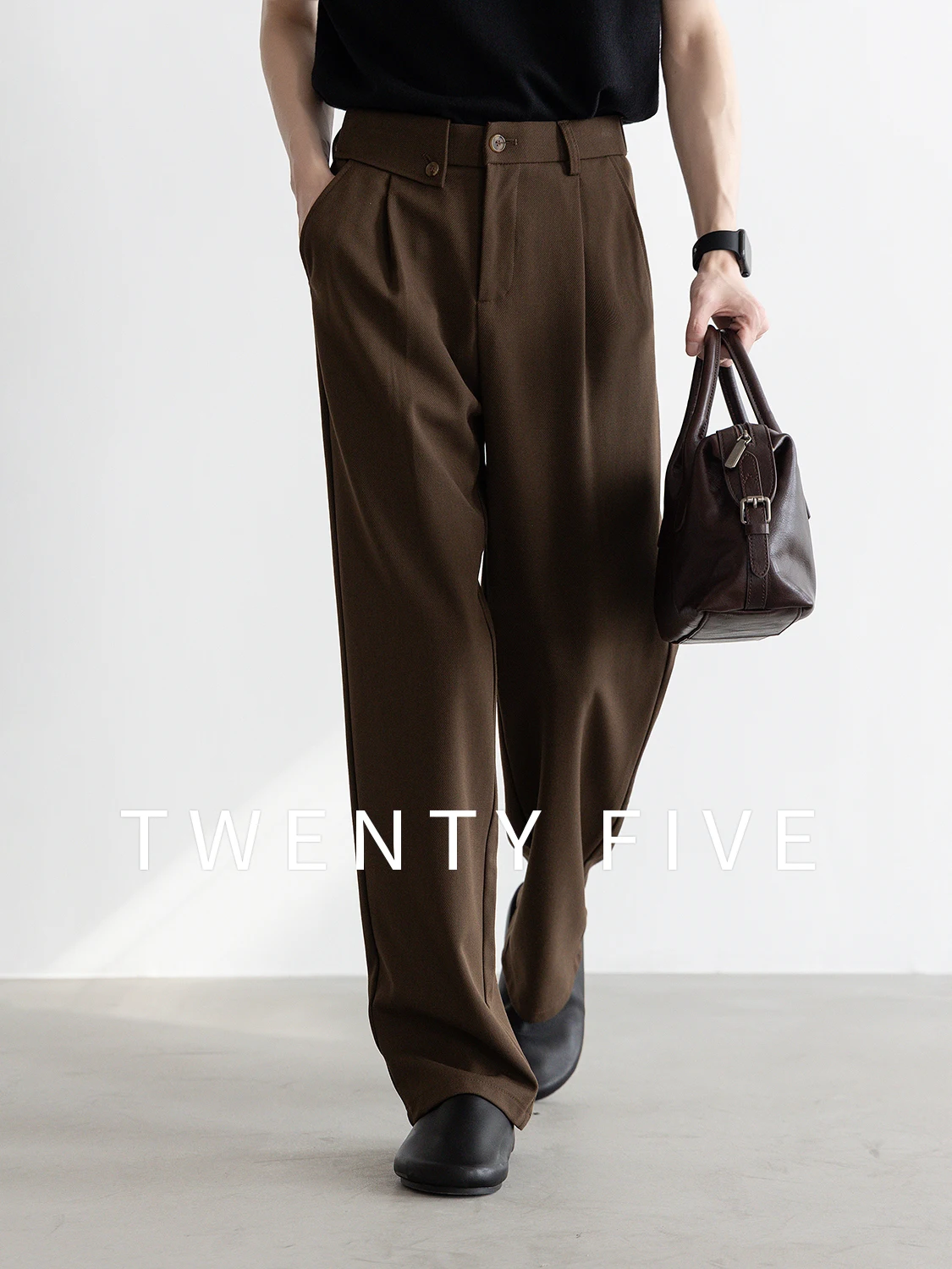 

High-End Acetate Wool Blend Casual Pants Men's Thin Suit Long Trousers Summer Straight Leg Draping Business Gentleman Style