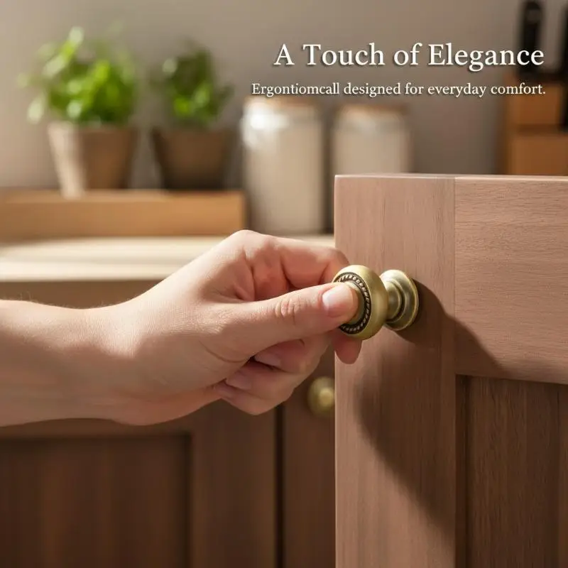 

Brass Furniture Handles French Vintage Design High Quality Cabinet Knobs Cabinet Drawers Handle Knob