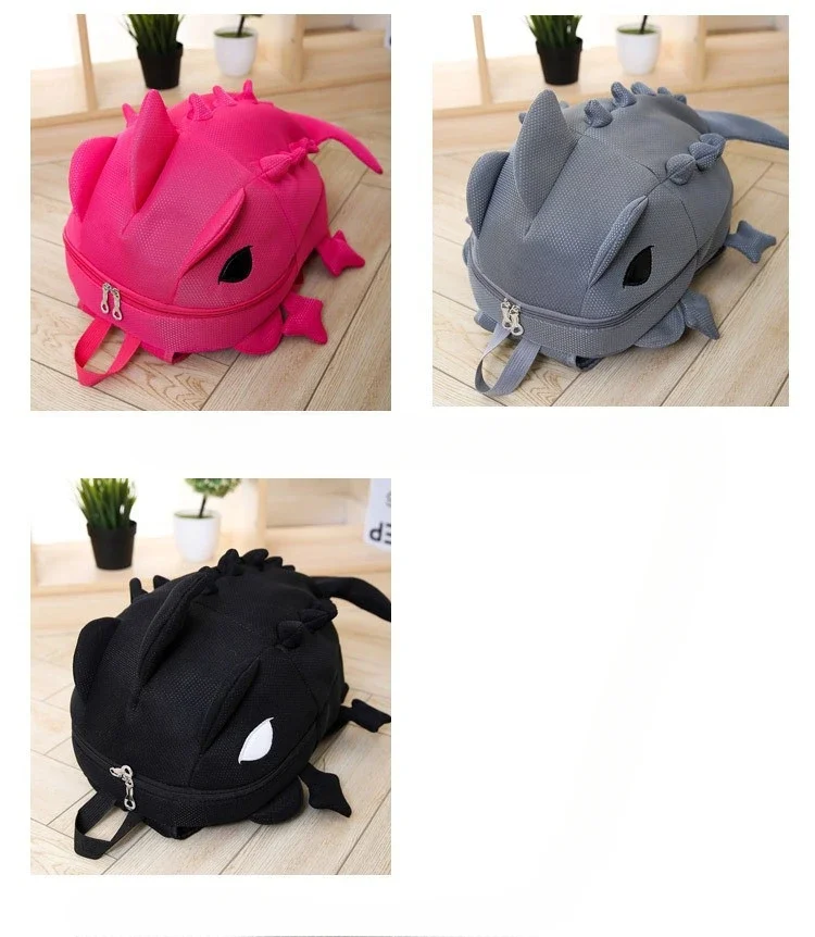 Creative  Animal Cartoon Cute Candy Color 3D Dinosaur Shoulder Bag Men Women Large Capacity Backpacks Shoulder Bag