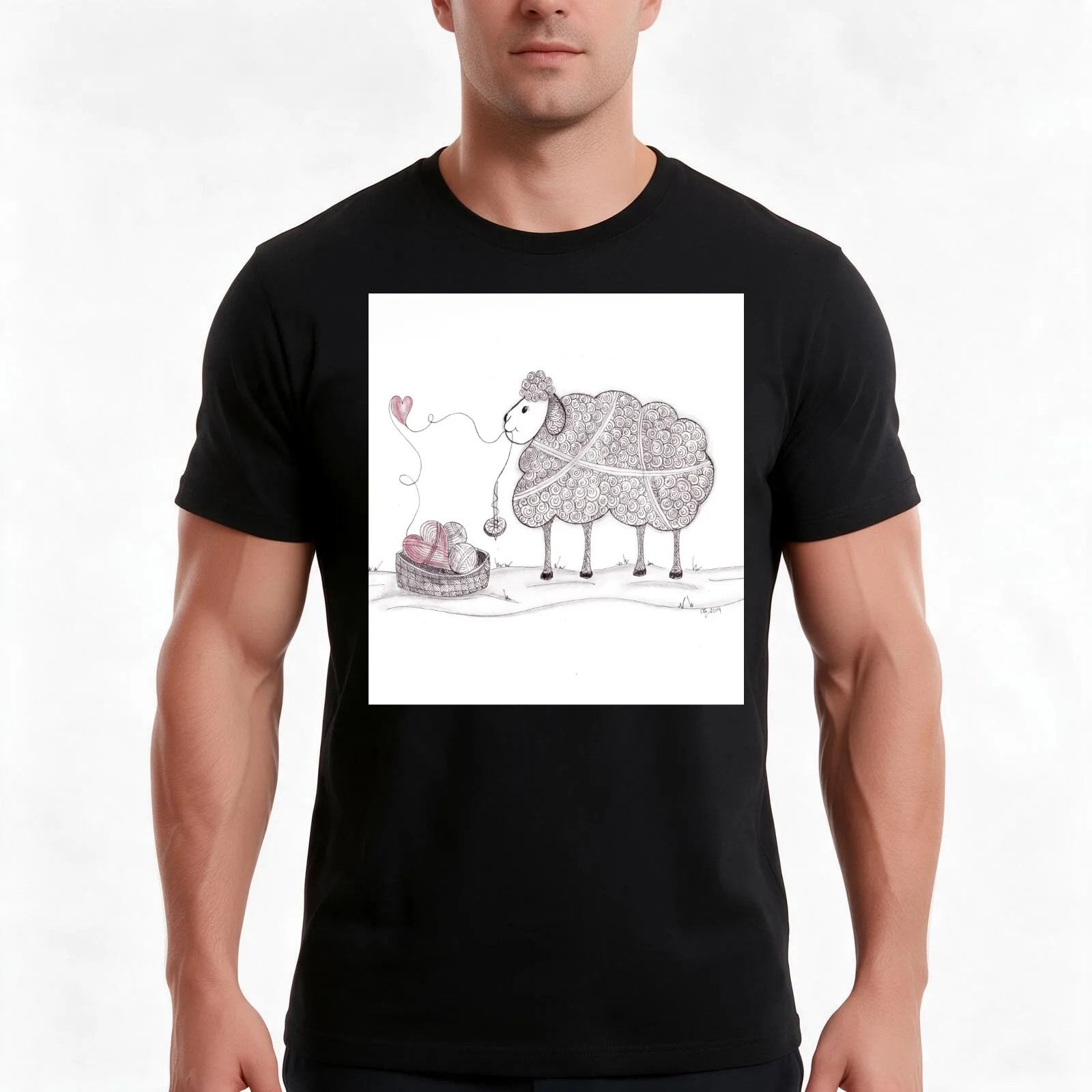 Tangled Spinning Ewe T-Shirt Summer Casual Cotton Tee Oversized Streetwear Tops Vintage Graphic Print Loose Fit Short Sleeve