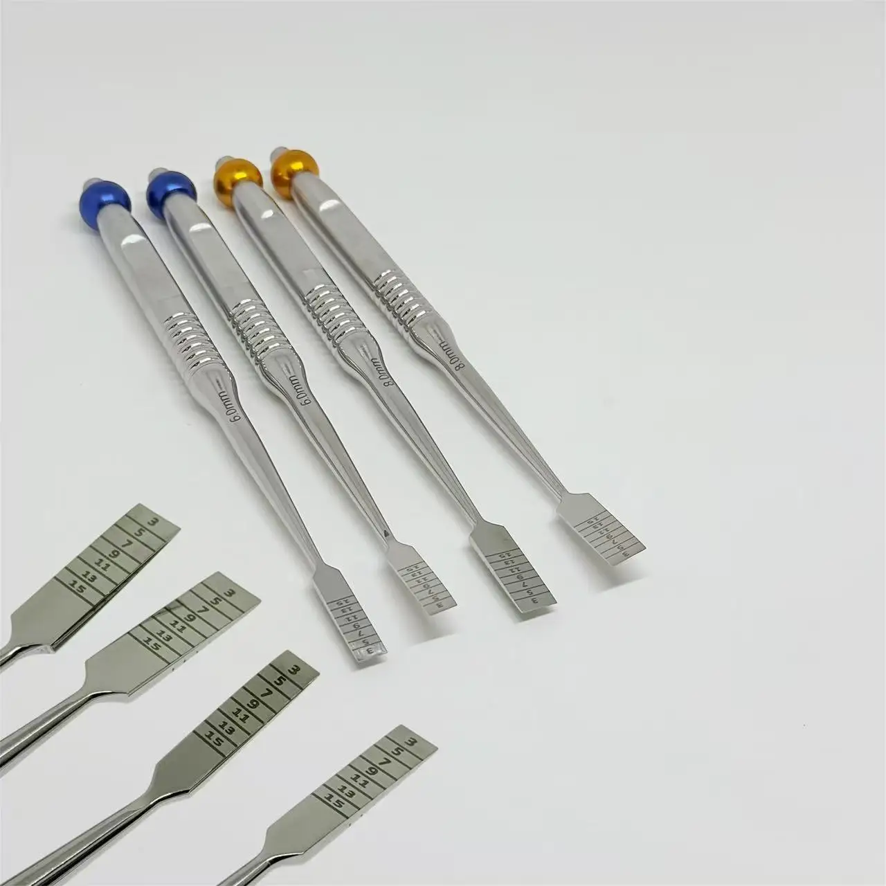 4Pcs/Set Denilk Dental Bone Knife Chisel Splitting Chisel Stainless Steel Laboratory Tool Lab Autoclave Implant Instrument