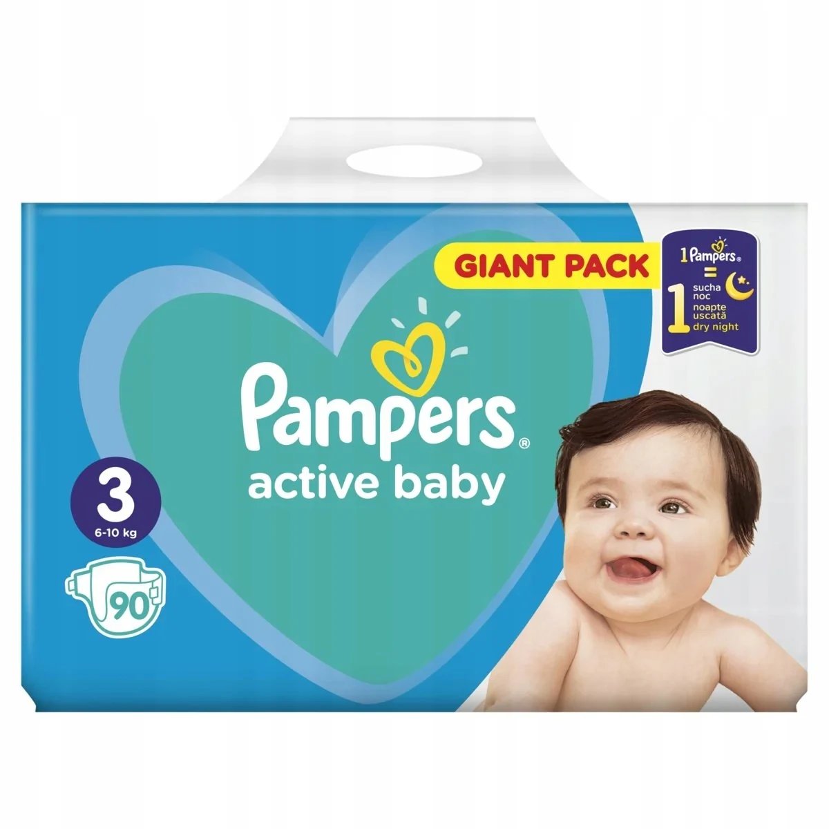 PAMPERS Active Baby Midi Diapers Size 3 (6-10 kg) 90 PCs