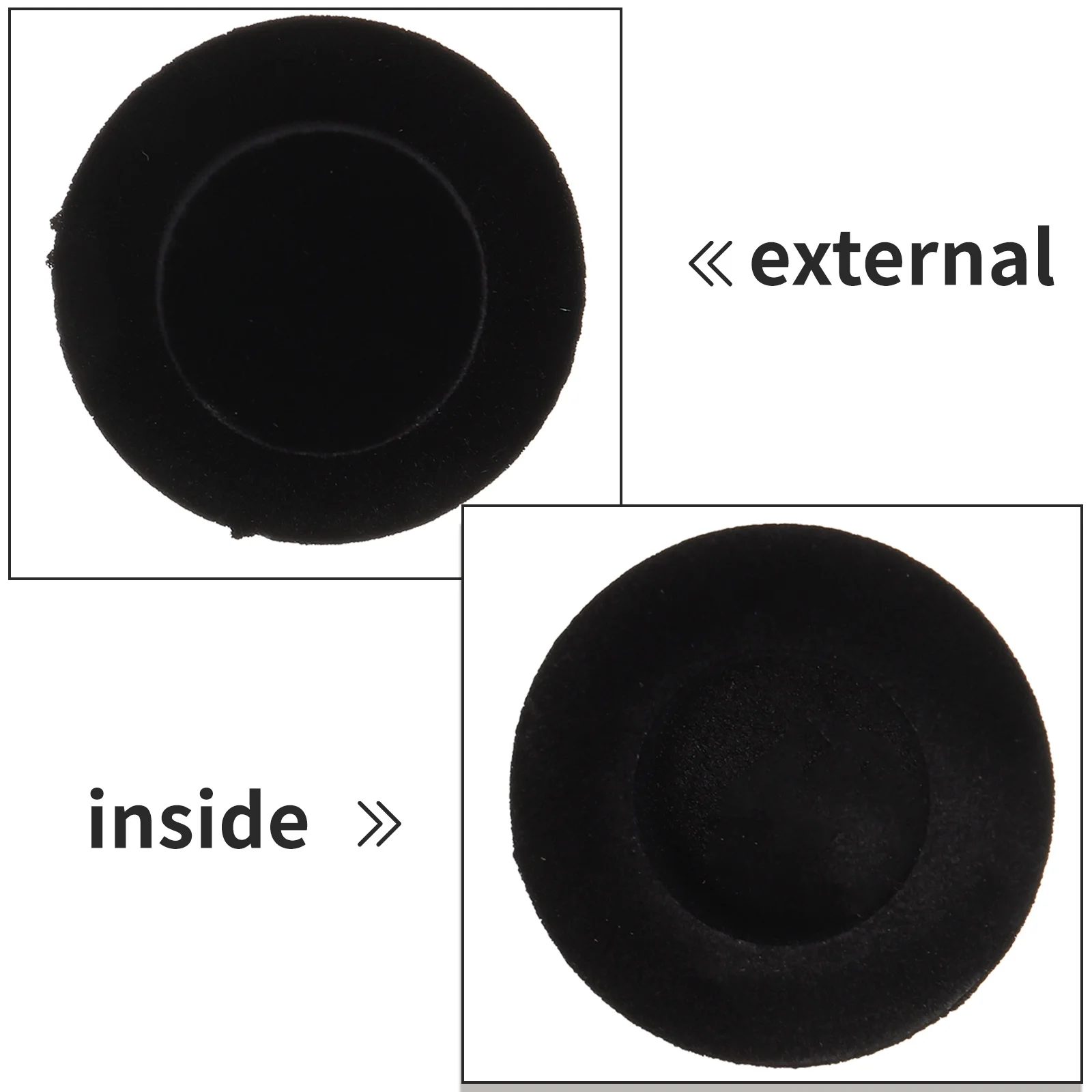 

20Pcs Miniature Tops Hat Resin Flocking Material Exquisite Mini Hats for Craft Decorations Party Supplies Miniature Tops Hat