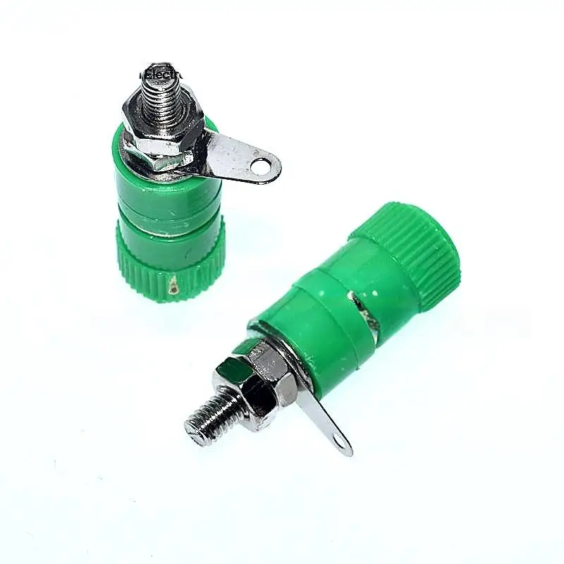 10pcs Terminal Block JS-910B - 4mm Banana Plug Socket Test Socket (Red, Black, Yellow, Blue, Green