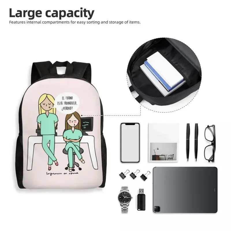 Customized Nurse In Trouble Doctor Nurse Medical Backpacks Men Women Fashion Bookbag for School College Bags