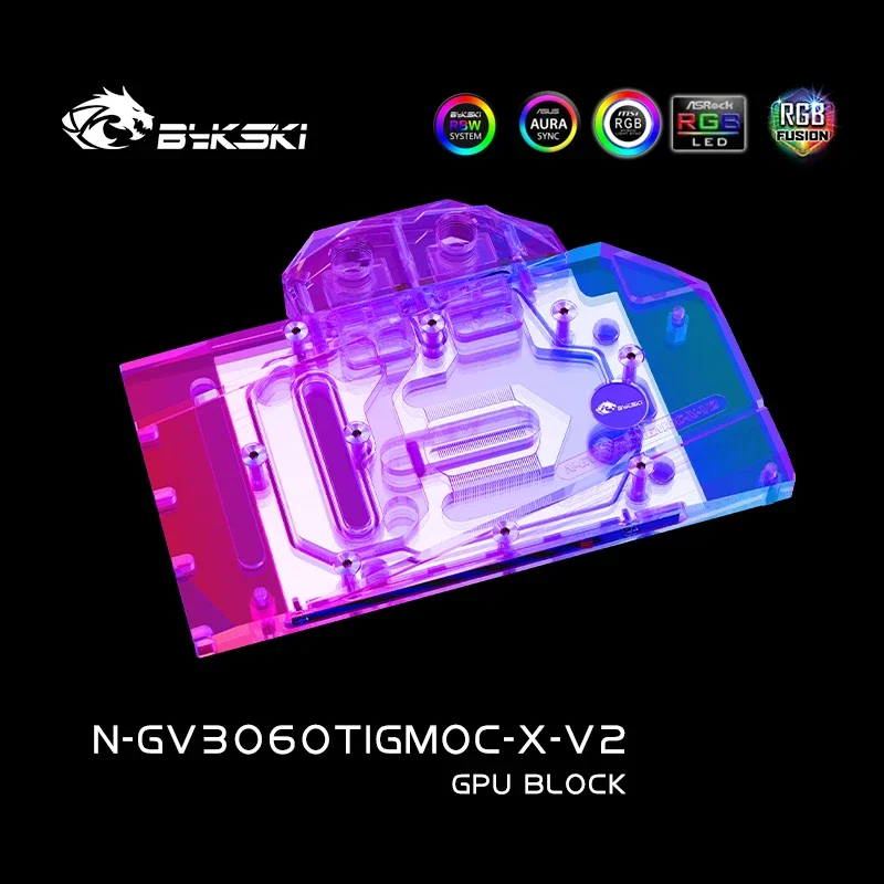 Bykski GPU Water Block For GIGABYTE Geforce RTX 3060 TI EAGLE/VISION/GAMING OC PRO 8G ,GPU Radiator VGA Cooler ,N-GV3060TIGMOC-X