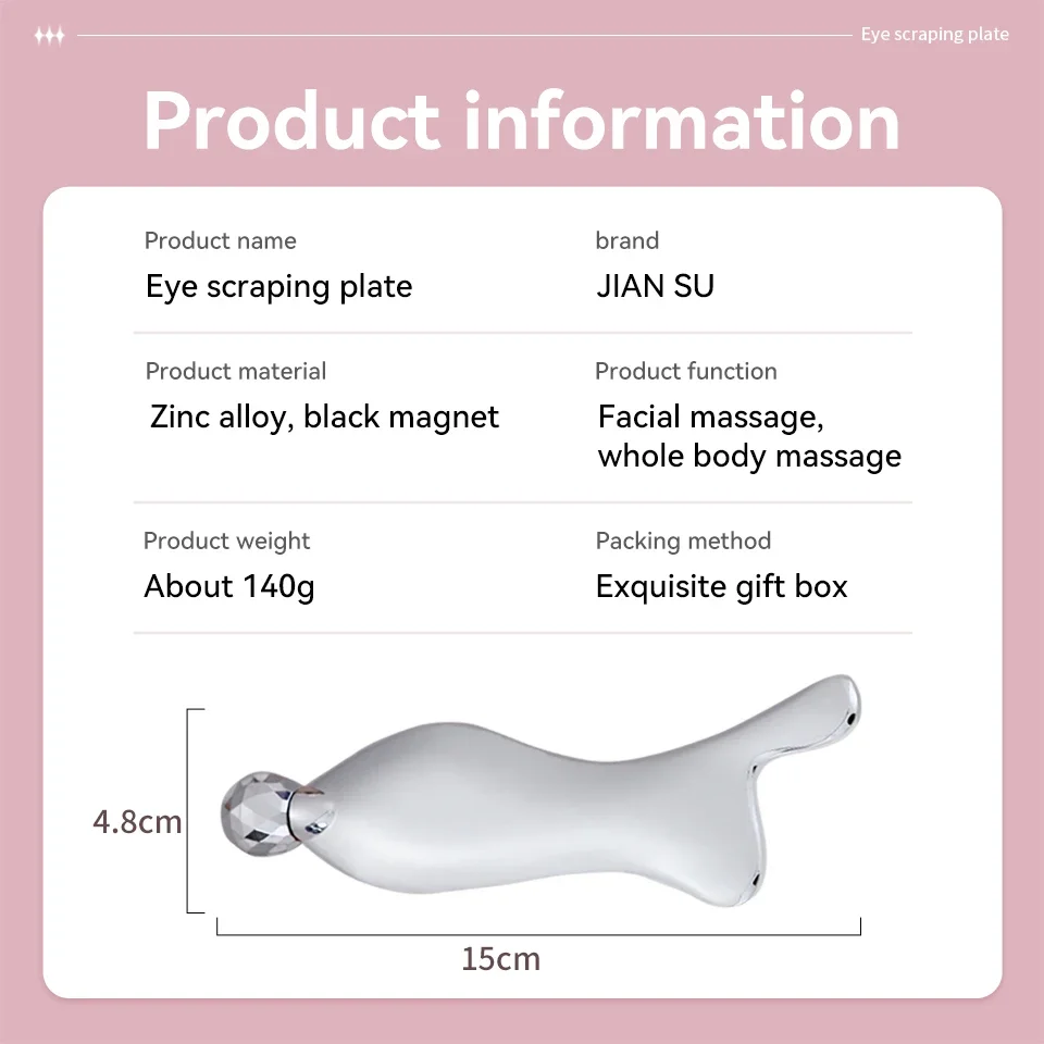 Fish Guasha board face lift lymphatic drainage stainless Steel Guasha neck 3D roller beauty massage tool