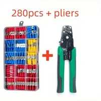 Spade Crimp Terminal Connector Kit with 4-inch 1-wire Copper Contact Contact Terminal Isolated Cable Connector