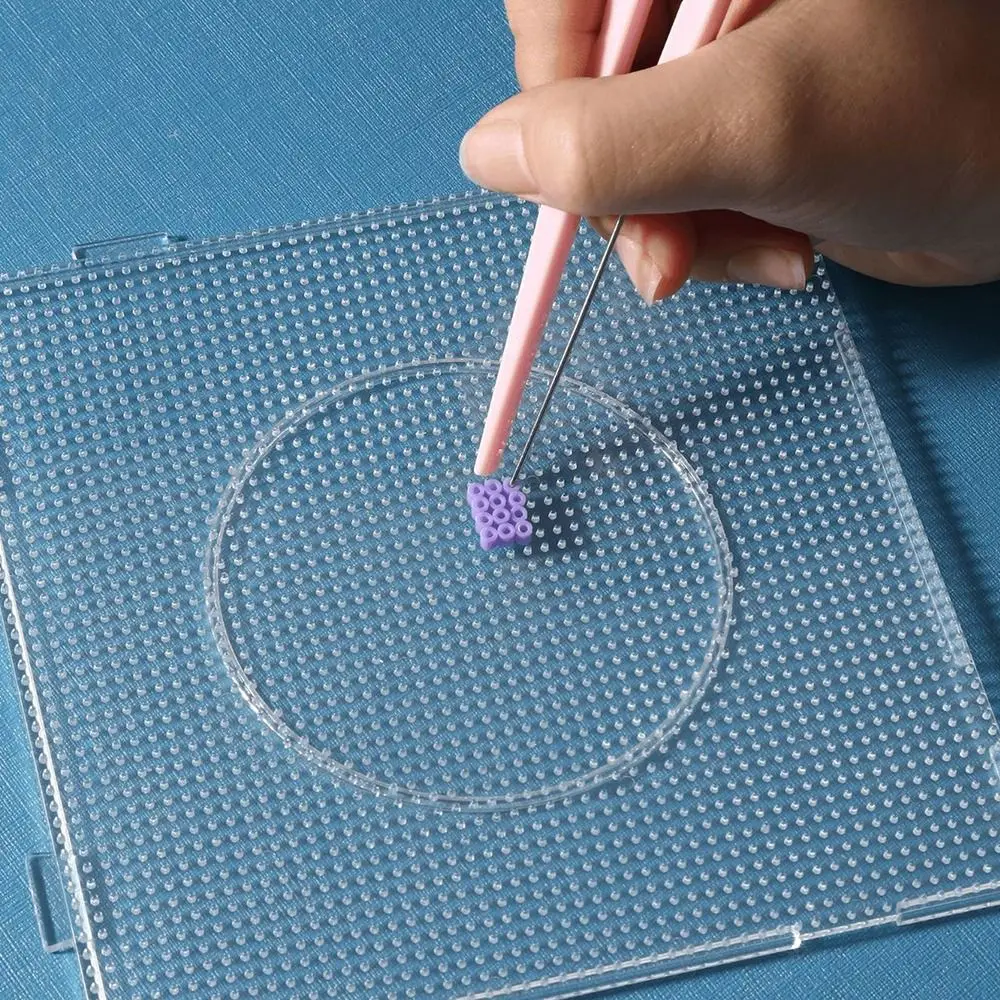 4 pçs contas de fusível quadrado pegboards resistência de alta temperatura diy 2.6mm hama contas modelo resistente branco claro