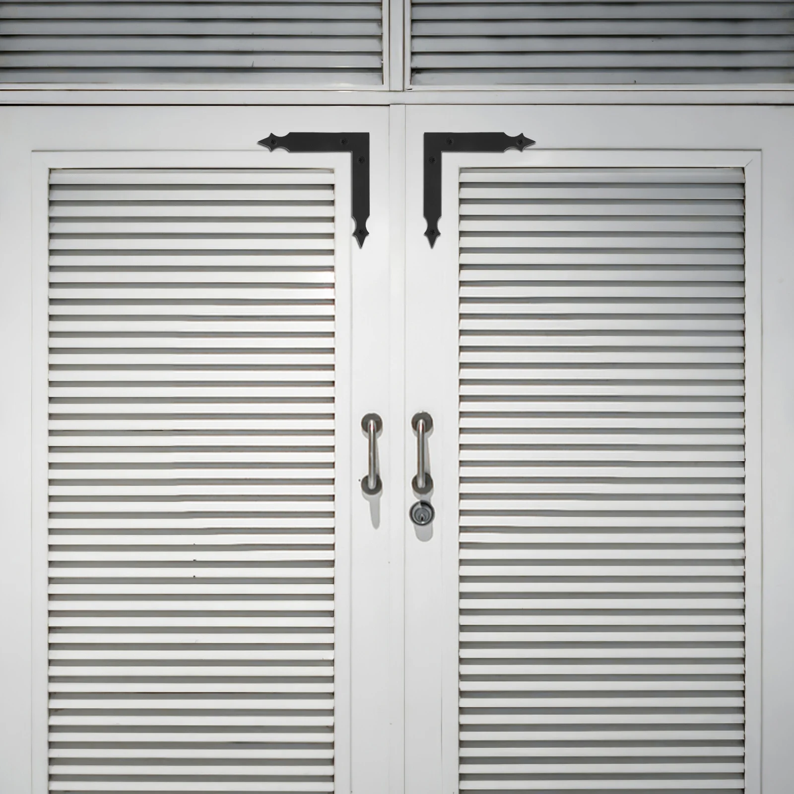 

4pcs Decorative L Corner Bracket Rustic Farmhouse Barn Door Hardware For Garage Garden Gate Window Shutter Sliding Door