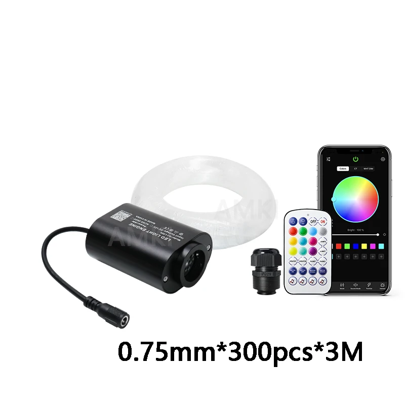 Mini 6W Twinkle Starry Sky Fiber Optic Plafondlamp APP-gestuurde Sterrenhemel Atmosfeer Auto-interieur Huis Decoratieve Verlichting