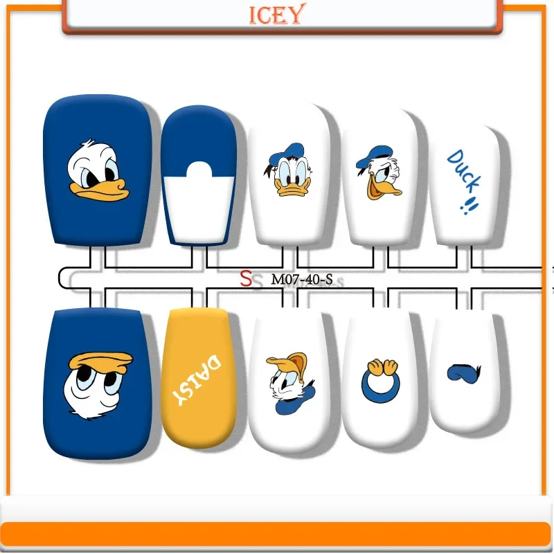 

Icey 30pcs Press on Nails Cute Cartoon Animal Wearing Armor Finished Pain Armor Pre Made Armor Divided Into Sizes and Patches