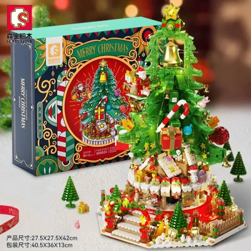 

Конструктор Рождественская елка SEMBO, новый стиль, сборные строительные блоки, игрушки, творческая коллекция, украшения, рождественские подарки