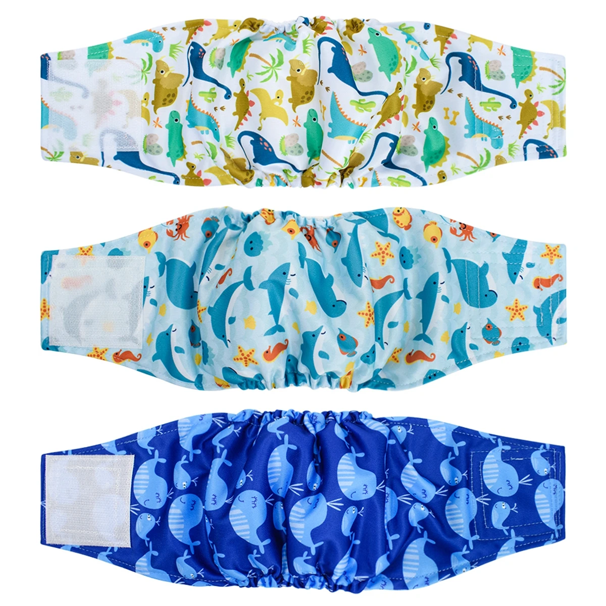 3 Pack Soft Mesh Leakproof Male Dog Belly Bands, Reusable Washable Dog Wraps Diapers S-XL for Puppy Marking Incontinence