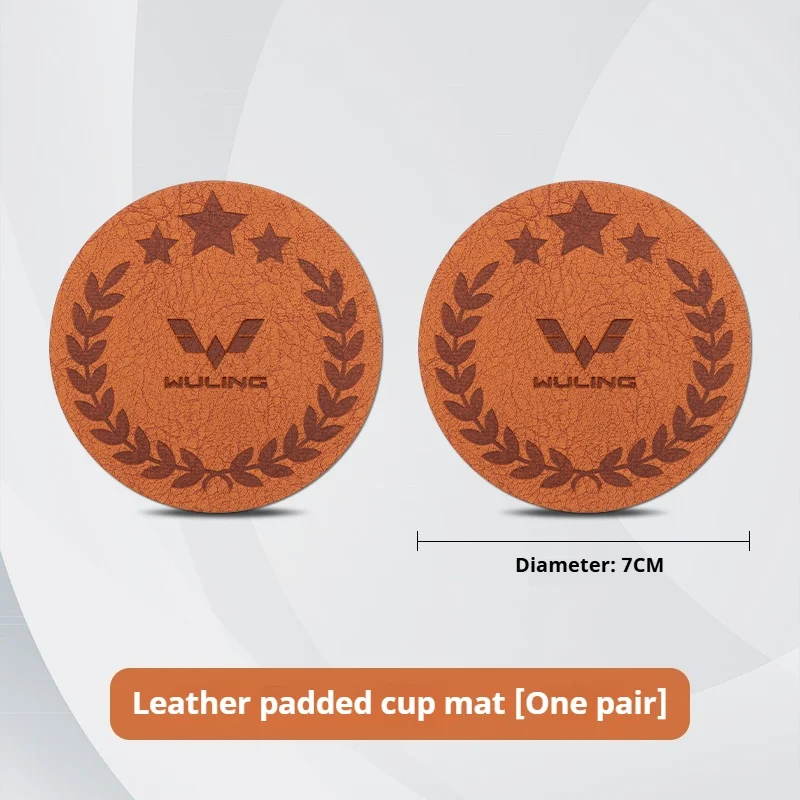 

2PCS Car Coaster Water Cup Bottle Holder Mat Anti-Slip Pad For Wuling almaz Hongguang S cortez Victory 510 530 730 air EV 360