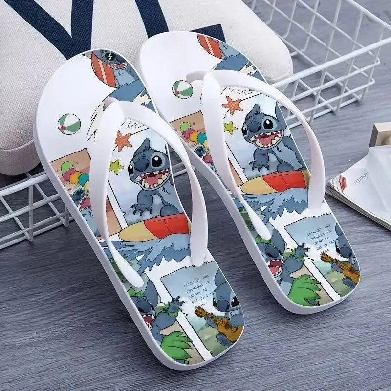 

real picture plus big size 2025 new summer Couple Home Female Cute Lilo Stitch Indoor fashion women man flip flops cool Slippers