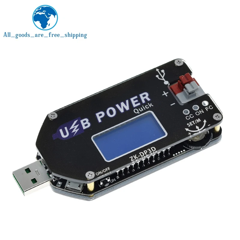 CNC USB TYPE-C DC DC Converter CC CV 1-30V 2A 15W Power Module Adjustable Regulated power supply QC2.0 3.0 AFC