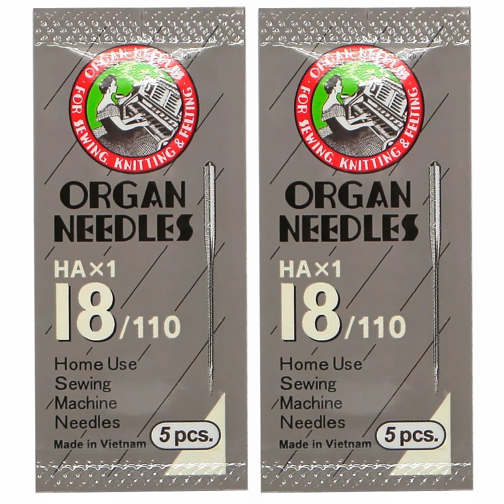 2 Pack Organ Household Sewing Machine Needle HAX1 For Singer Brother Sewing Machine Needles 9/65 11/75 12/80 14/90 18/110 21/130