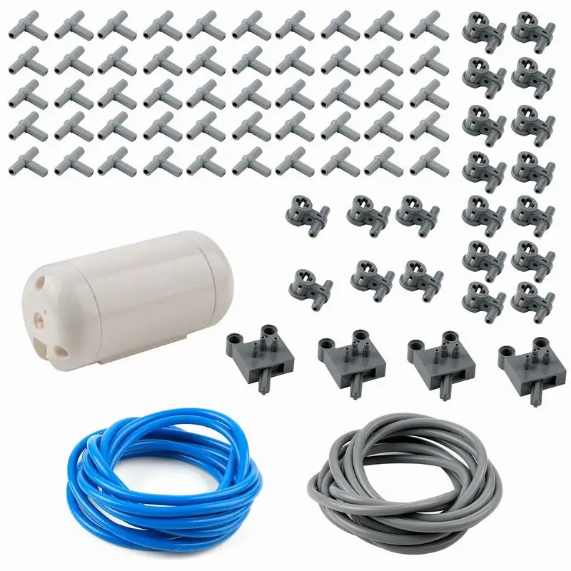 Pneumatisches Teile-Set Zylinder Tank Schalter Schlauch Verbinder-Kit für Technische MOC Mechanische Bausteine DIY Spielzeug