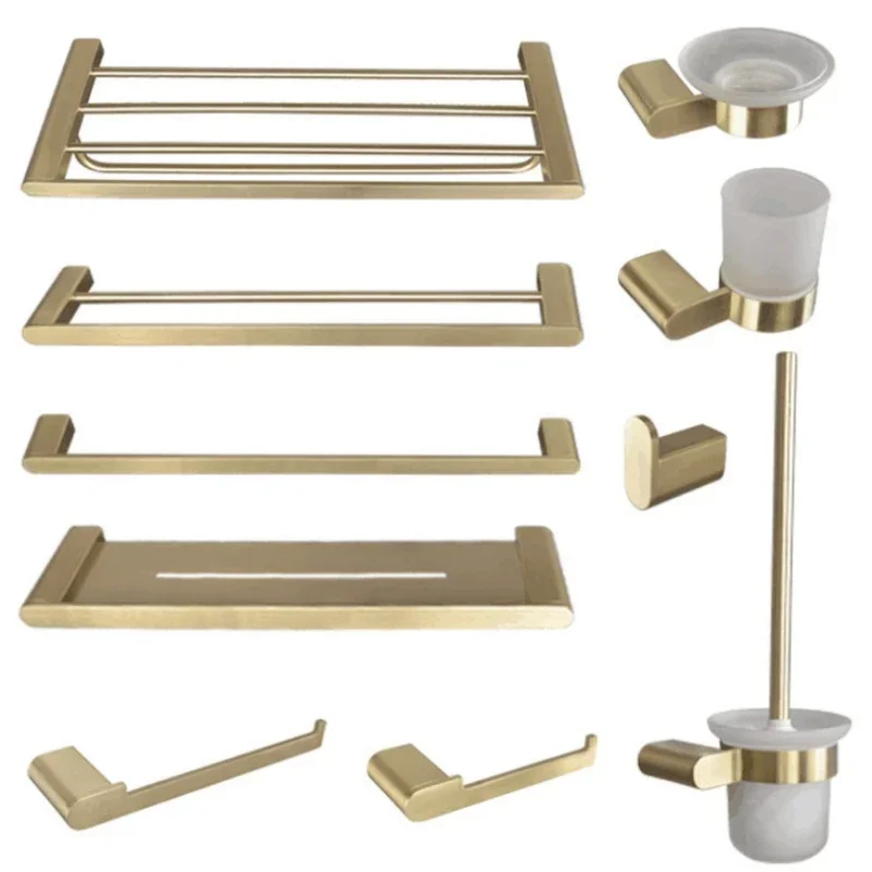 Bathroom  Gold Shower  Stainless Steel Bathroom Accessory Set