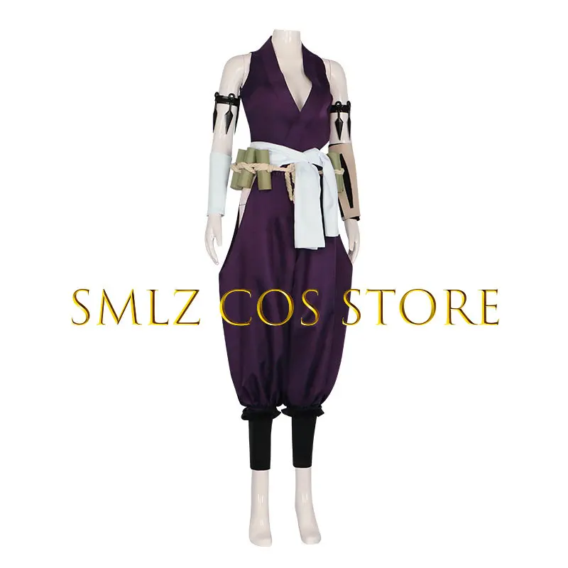 Anime Jigoku Raku Hell Paradise Cosplay Yuzuriha Cosplay Costume parrucca festa di carnevale Festival viola uniforme rosa rete sintetica