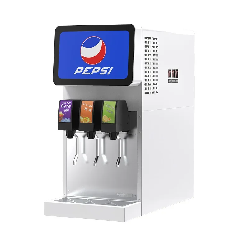 

Coke machine, commercial, three-valve, small, syrup cooler, soda, burger joint