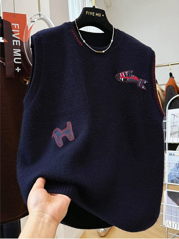 سترة محبوكة فاخرة للخريف والشتاء مقاس كبير 300 بو، تصميم متداخل مع غطاء للرأس، سترة دافئة مبطنة...