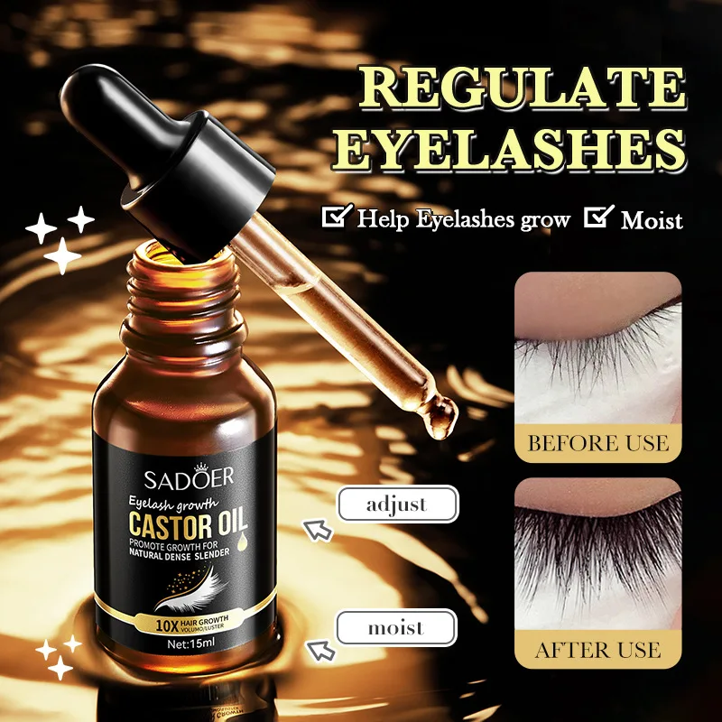  3pcs 7Day Castor Oil Fast Eyelash Growth Serum Eyelash Eyebrow Growth Strong Makeup Extension Treatment Eyelash Growth Thicken 