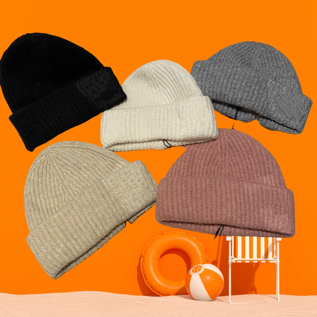 

M Series Wool Knitted Hat Comfortable Style Holiday Essential Super Warm Outdoor Fashion Attractive Color Versatile Matching