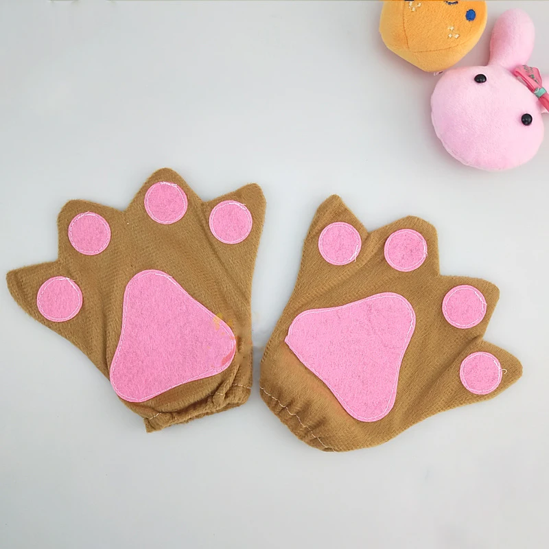 عقال آذان الدب البني الصغير ، أزياء حفلة الهالوين ، إكسسوارات تأثيري ، ربطة عنق حيوان كاواي ، تنورة الذيل