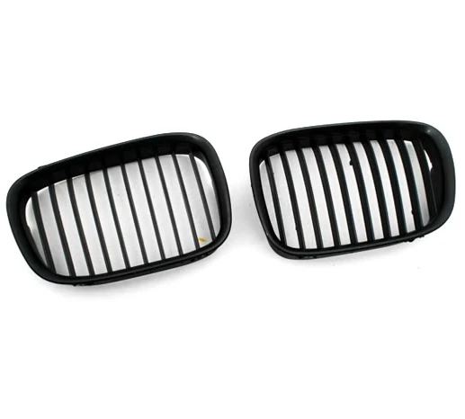 One Pair of 2 Pieces Euro Style Matte Black Front Grille for E39 pre-facelift 5 Series