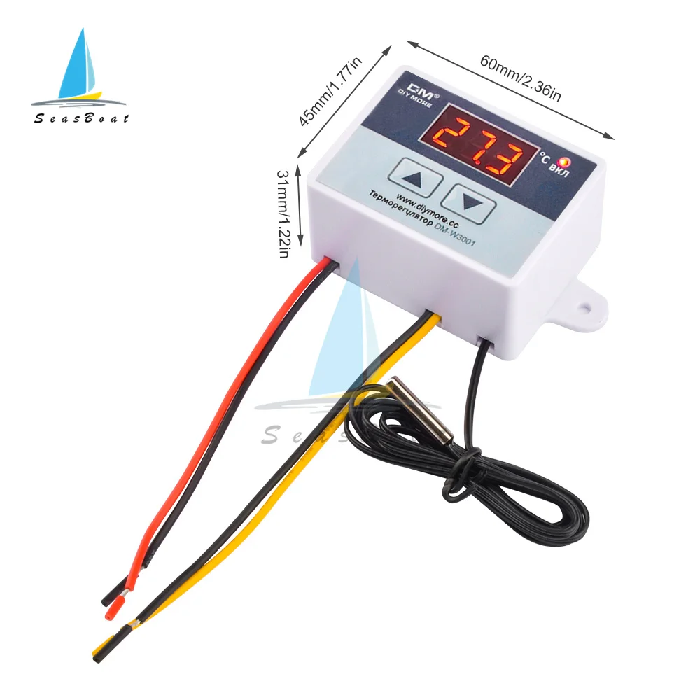 W3001 12V 23V 110V 220V Digital Temperature Controller Thermostat Thermoregulator Sensor Meter Fridge Water Heating Cooling