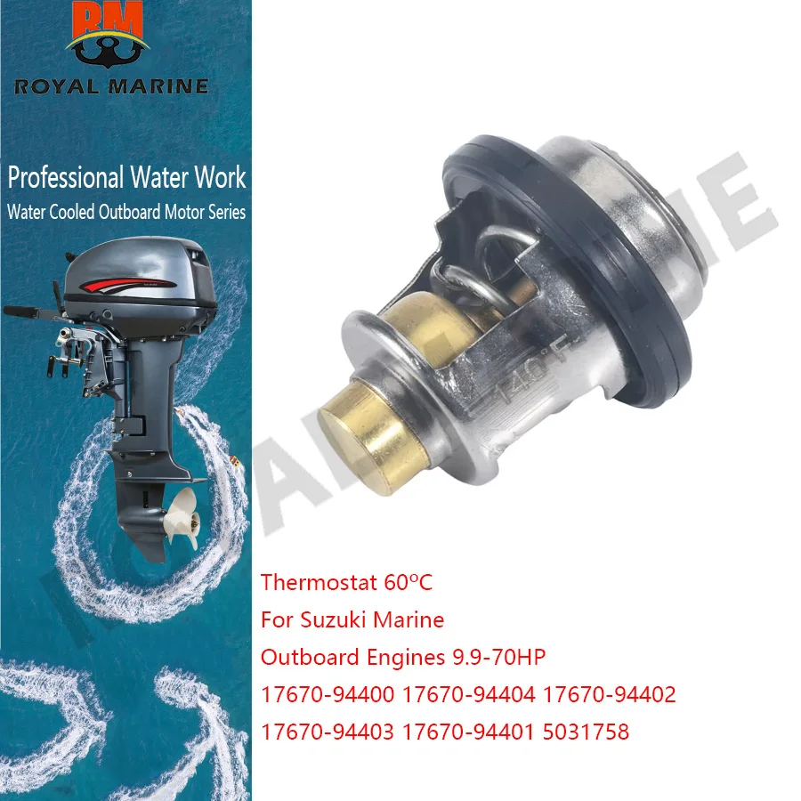

Thermostat 60ºC 17670-94402 For Suzuki Marine Outboard Engines 9.9-70HP 17670-94400 17670-94404 17670-94403 17670-94401 5031758