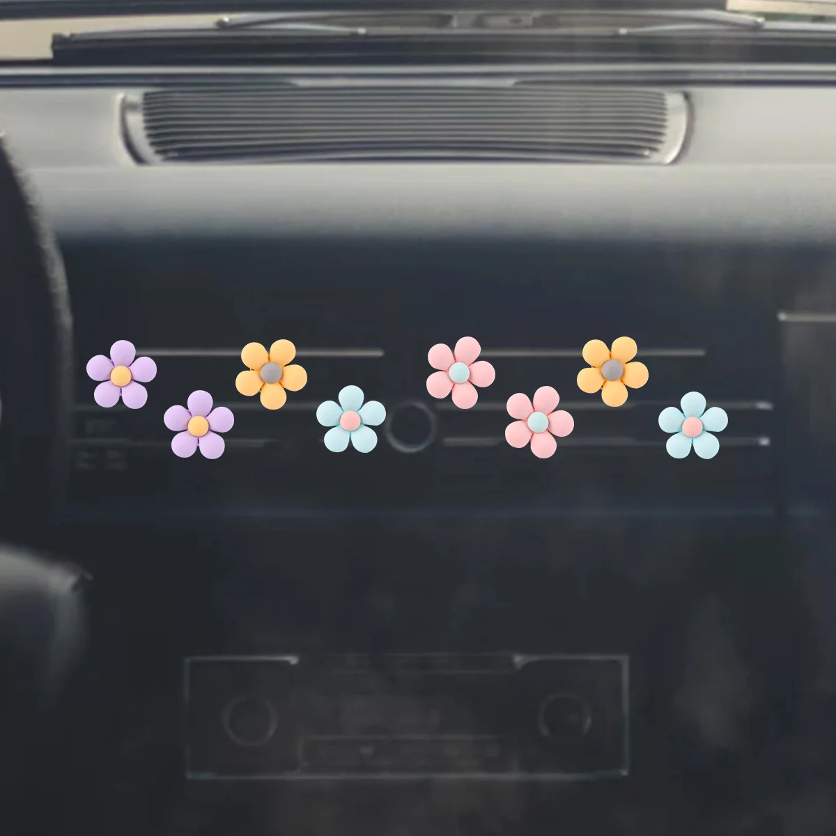 

10 Pcs Car Air Outlet Clip Auto Vent Decor Automotive Interior Accessories Diffuser Essential Oil Resin Flowers