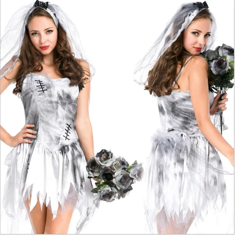 

Halloween Costumes For Women Ghost Bride Costumes Halloween Ghost Costume Fantasia Cosplay Fancy Dress