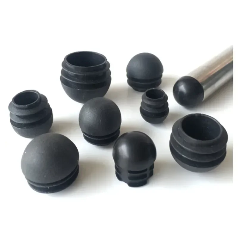 4/10/12pcs 16-35mm Black Furniture Leg Caps Plastic Round Pipe Plug Anti Slip Table Chair Feet Pad Furniture Floor Protector Mat