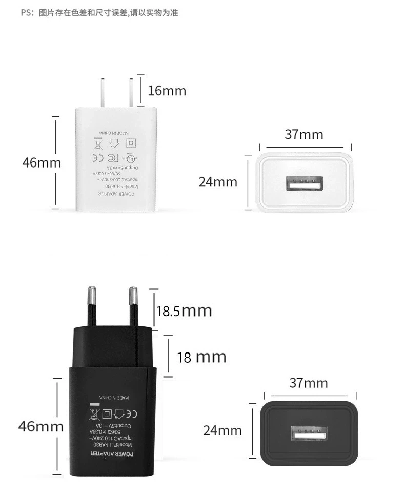 Zasilacz listwa oświetleniowa USB 5V 3A Adapter do zasilacza EU US Plug 220V 110V do 5V