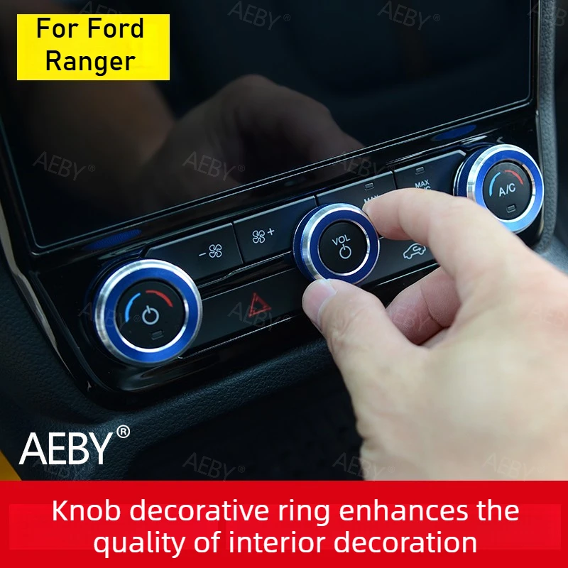

For Ford Ranger 2022-2026 Button knob cover decorative interior scratch-resistant self-adhesive,Start button knob cover
