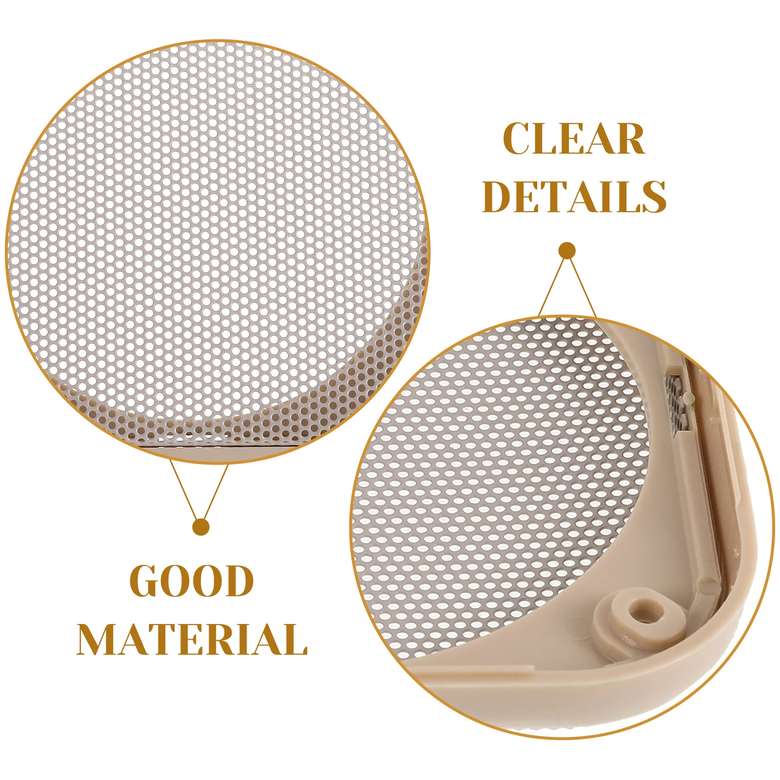 Square Grill Cover 4 Inch Car Horn Mesh Protector Beige RV Dash Subwoofer Audio Dust Case Vehicle Speaker Protection Net Car