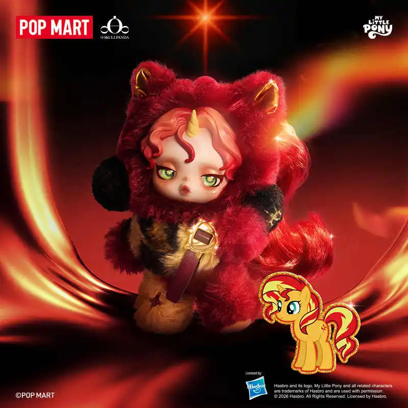 

POP MART SKULLPANDA x My Little Pony Series Plush Doll Pendant Blind Box Mystery Box Toys Doll Anime Figure Collection