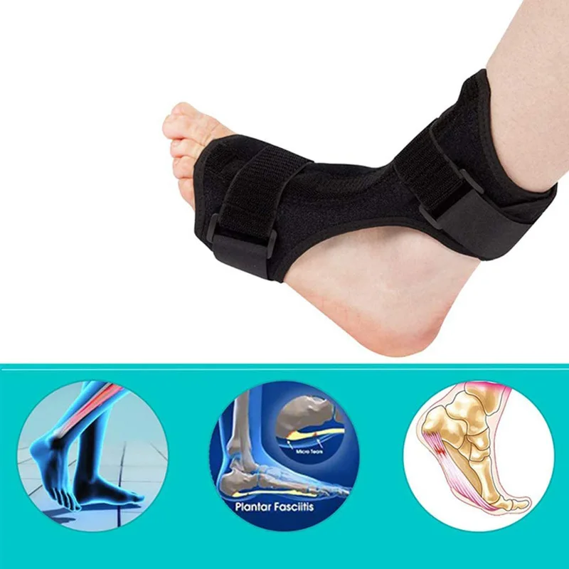 Foot drop orthosis with internal and external inversion fixation and walking aid, ankle and foot support traction