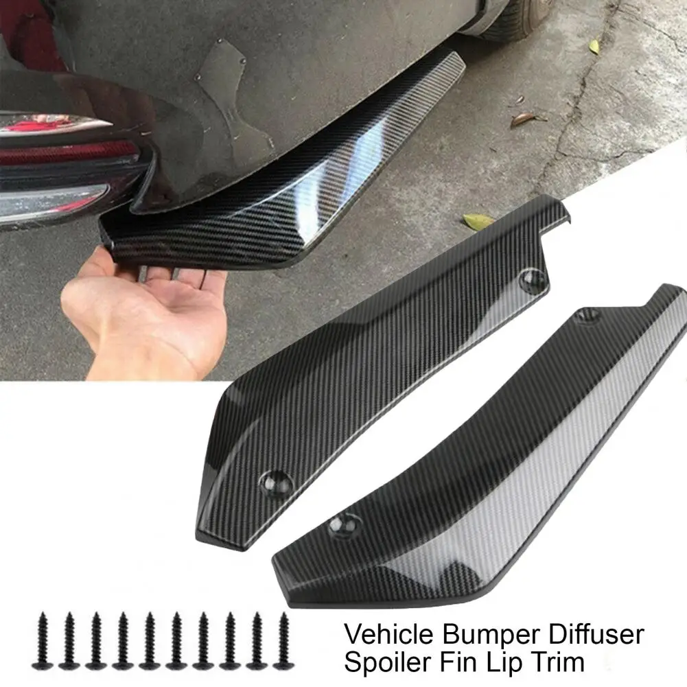 

Useful Rear Lip Spoiler Long-lasting Scratch Proof Black Bumper Diffuser Spoiler Decorative