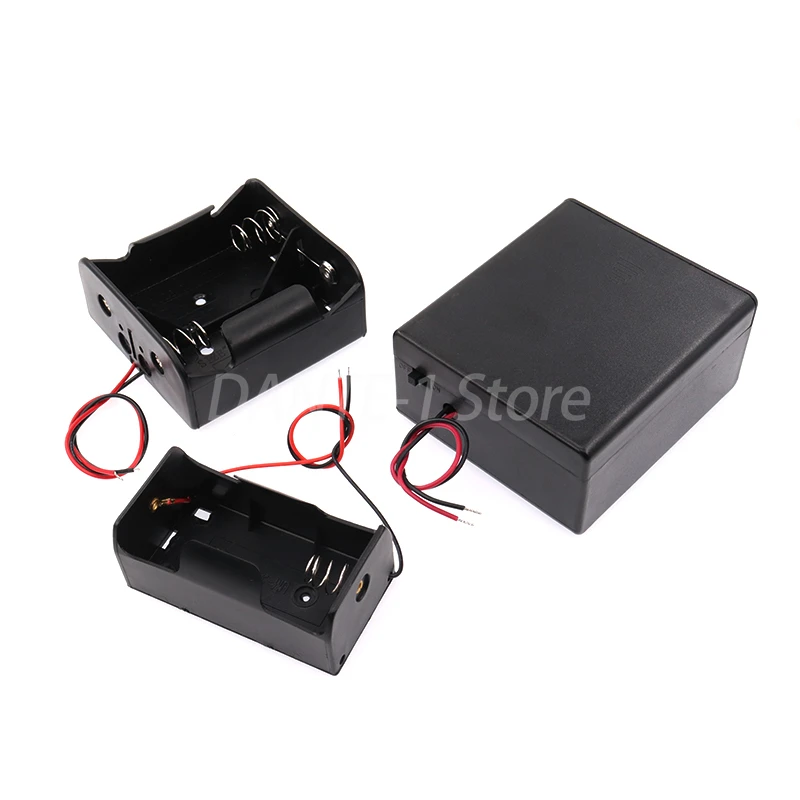 1 battery box with wire and no cover 1/2/3/4 1 large battery holder with cover and switch in series