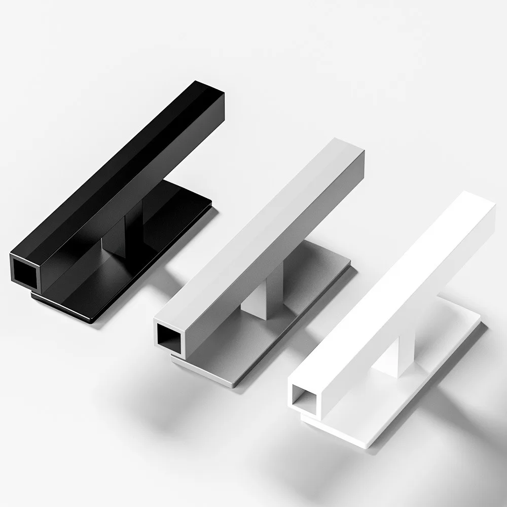 2Pcs Fashion ABS Door Handle Self-Adhesive Hardware Door Knob Multifunctional Punch-free Door Handlebar Wardrobe